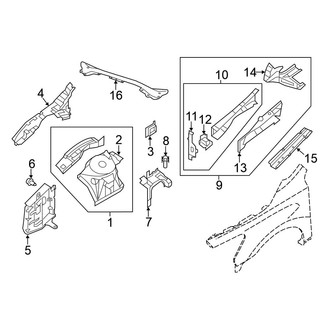 Nissan OE - Front Left Frame Side Member Assembly