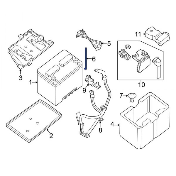 Battery Hold Down Stud