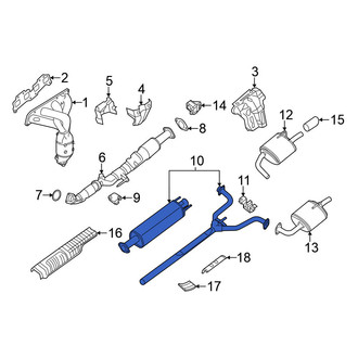 Nissan OE - Right Exhaust Muffler