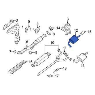 Nissan OE - Right Exhaust Muffler