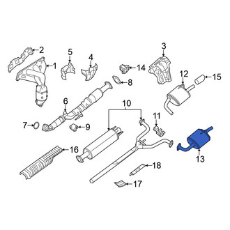 Nissan OE - Right Exhaust Muffler