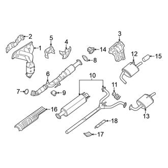 Nissan OE - Exhaust System - Exhaust Components (2.5L)