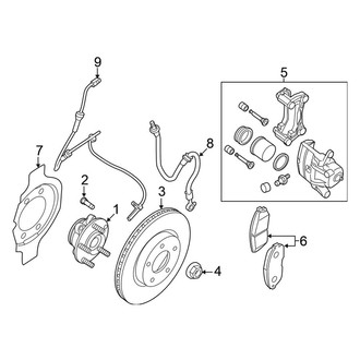 Nissan OE - Front Suspension - Brake Components (Base / S / SL / SR / SV)