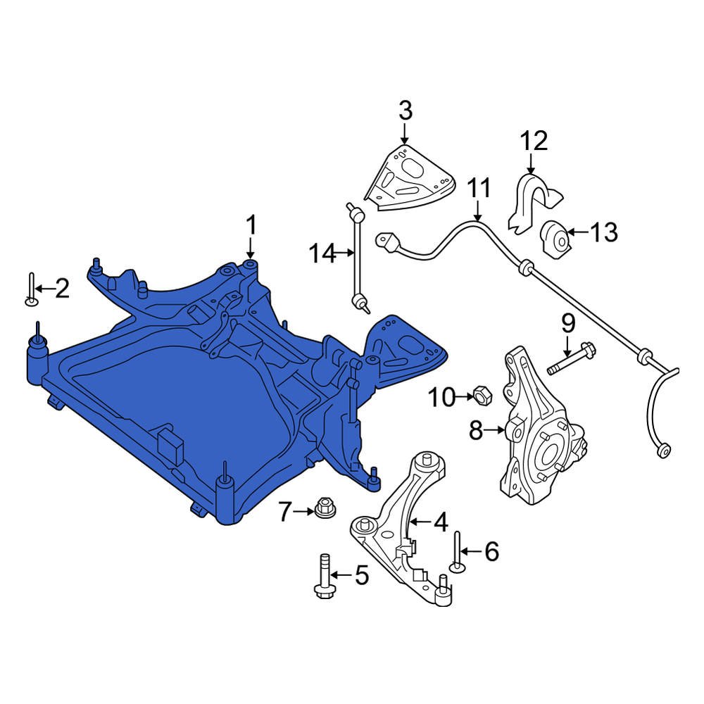 Nissan OE 544009HP3E Front Engine Cradle