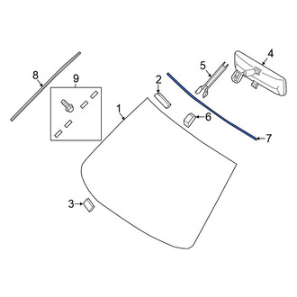 Nissan OE - Front Center Windshield Molding