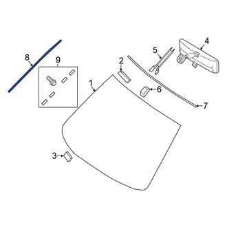 Nissan OE - Front Left Windshield Molding