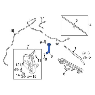 Nissan OE - Front Washer Fluid Reservoir Filler Pipe