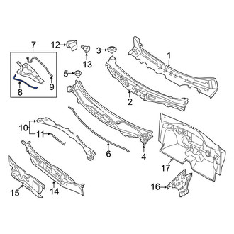 Nissan OE - Front Right Cowl Panel Reinforcement Seal