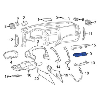 Nissan OE - Center Dashboard Air Vent