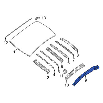 Nissan OE - Left Outer Roof Side Rail Reinforcement