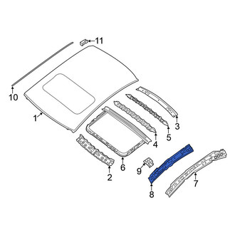 Nissan OE - Left Inner Roof Side Rail Reinforcement