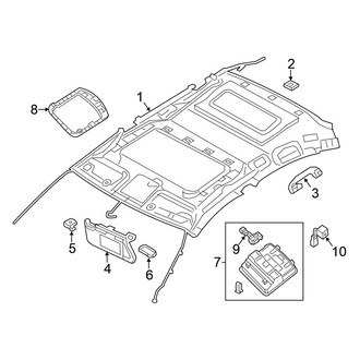 Nissan OE - Roof - Interior Trim (With Sunroof), (Sedan)