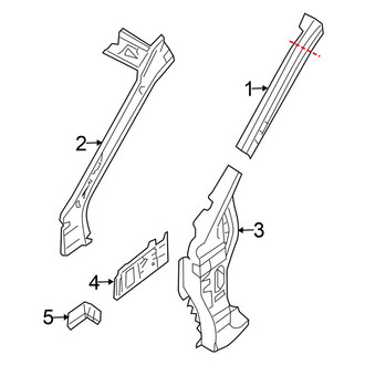 Nissan OE - Pillars, Rocker & Floor - Hinge Pillar (Sedan)