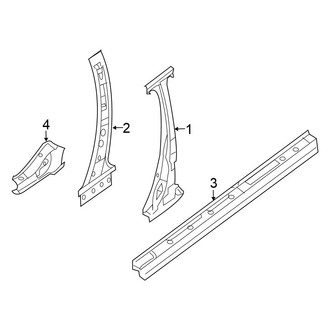Nissan OE - Pillars, Rocker & Floor - Center Pillar & Rocker (Sedan)