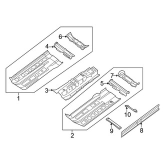 Nissan OE - Pillars, Rocker & Floor - Floor & Rails (Sedan)
