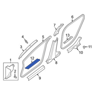 Nissan OE - Front Door Trim Sill Plate Insert