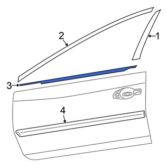 Nissan OE - Front Left Door Belt Molding