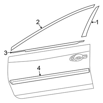 Nissan OE - Front Door - Exterior Trim (Sedan)