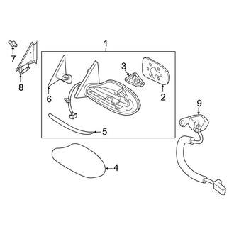 Nissan OE - Front Door - Outside Mirrors (Sedan)