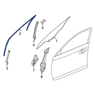 Nissan OE - Front Left Upper Window Channel