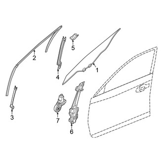 Nissan OE - Front Door - Glass & Hardware