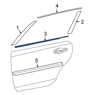 Nissan OE - Rear Left Door Belt Molding