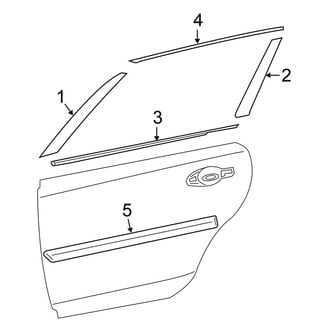 Nissan OE - Rear Door - Exterior Trim (Sedan)