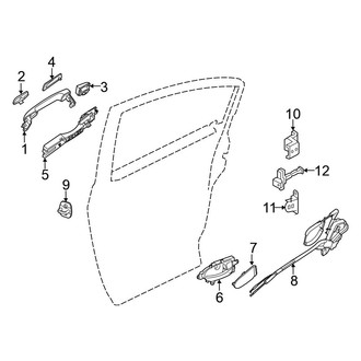 Nissan OE - Rear Door - Lock & Hardware (Sedan)