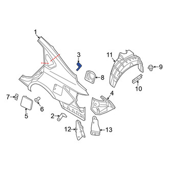 Nissan OE - Rear Right Door Lock Striker Plate