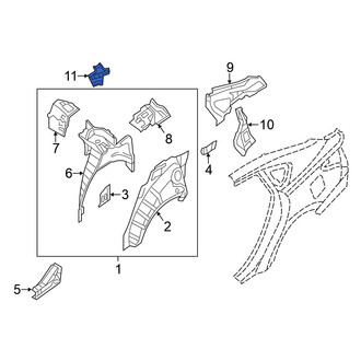 Nissan OE - Rear Left Roof Side Rail Reinforcement