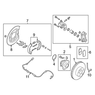 Nissan OE - Rear Suspension - Brake Components