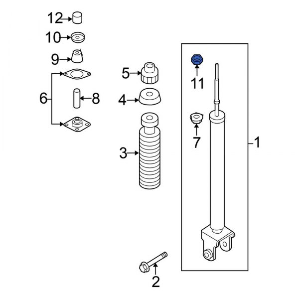 Suspension Shock Absorber Nut