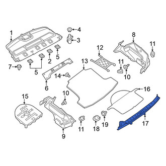 Nissan OE - Rear Trunk Trim Scuff Plate