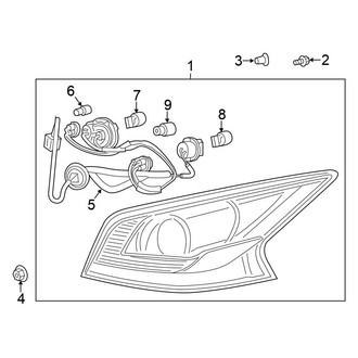 Nissan OE - Rear Lamps - Combination Lamps (Sedan)