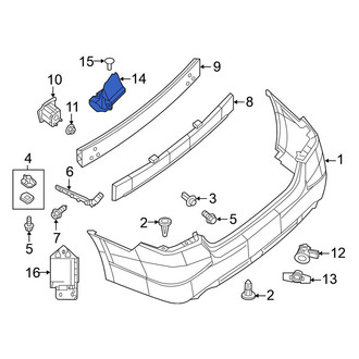 Nissan OE - Rear Left Bumper Cover Reinforcement Beam Bracket