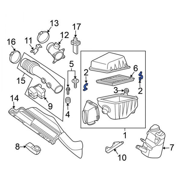 Air Filter Housing Lid Clip