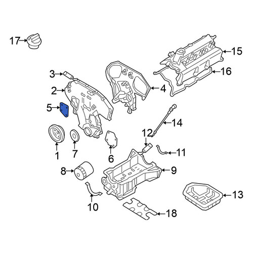 Nissan OE 13570ZA000 - Right Outer Engine Timing Cover
