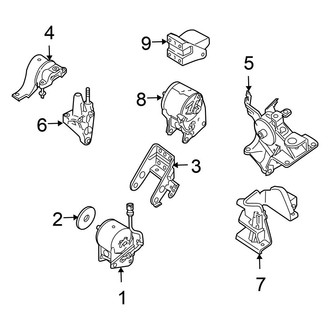 Nissan OE - Engine / Transaxle - Engine & Transmission Mounting (Manual Top), (Standard Tr)