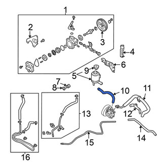 Nissan OE - Power Steering Reservoir Hose