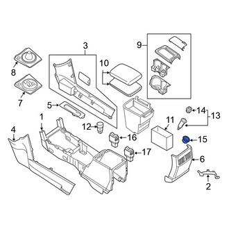 Nissan OE - Front Rearward 12 Volt Accessory Power Outlet Housing