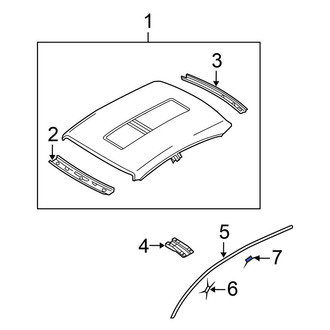 Nissan OE - Rear Sunroof Molding Clip
