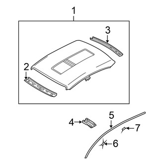 Nissan OE - Roof - Exterior Trim (With Skyview)