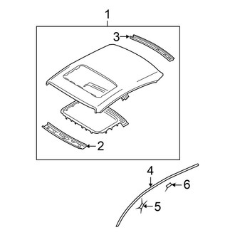 Nissan OE - Roof - Exterior Trim (With Sunroof)
