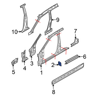 Nissan OE - Front Door Lock Striker Plate