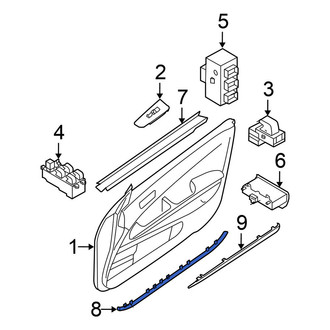 Nissan OE - Front Inner Door Interior Trim Panel Seal