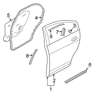 Nissan OE - Rear Door - Door & Components