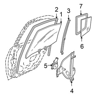 Nissan OE - Rear Door - Glass & Hardware (SE / SL)