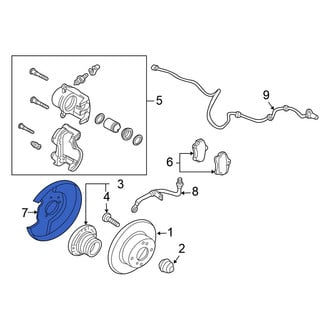 Nissan OE - Rear Left Brake Dust Shield