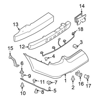 Nissan OE - Rear Bumper - Bumper & Components
