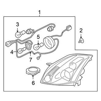 Nissan OE - Front Lamps - Headlamp Components